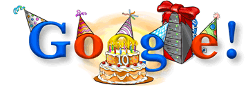 Googles 10th Birthday Logo, September 27th, 2008