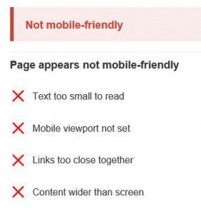 Your site is not mobile friendly...