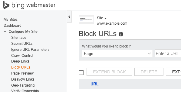 Remove Spammy Urls With Bing Webmaster Tools