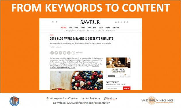From Keywords to Content - MN Blogger Conference 2015
