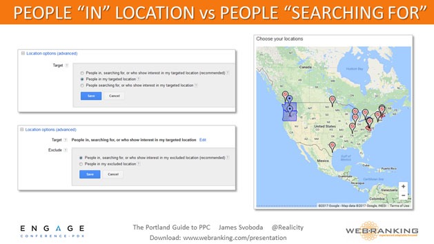 People In Location vs. People Searching For